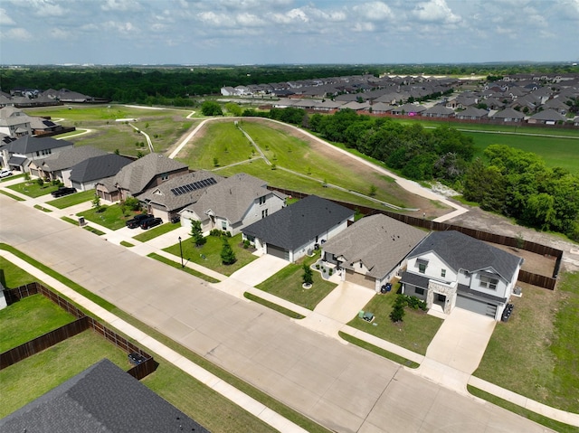 aerial view featuring a residential view