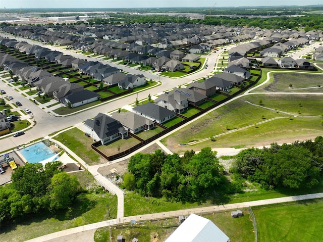 aerial view featuring a residential view