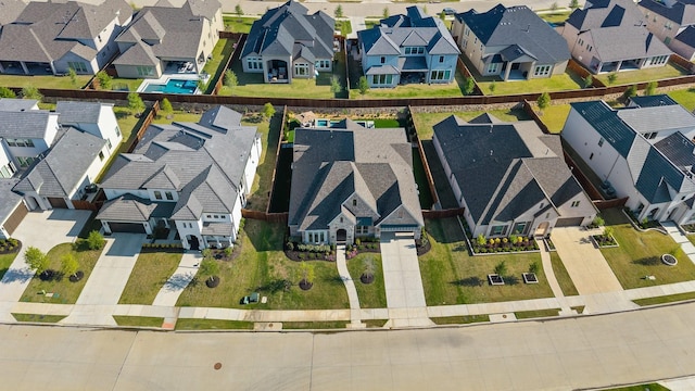 bird's eye view featuring a residential view