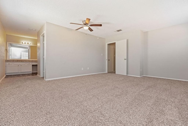 4109 Orchard Hill Dr, Arlington, TX 76016 - empty room with baseboards, visible vents, ceiling fan, and light colored carpet