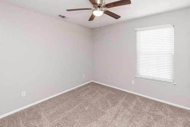 4109 Orchard Hill Dr, Arlington, TX 76016 - empty room featuring baseboards, visible vents, a ceiling fan, and carpet floors