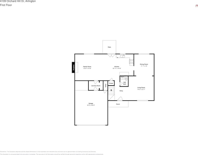 4109 Orchard Hill Dr, Arlington, TX 76016 - view of layout