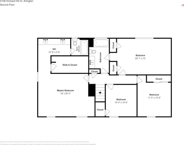 4109 Orchard Hill Dr, Arlington, TX 76016 - floor plan