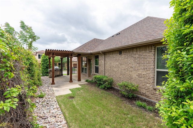 3017 Bella Lago Dr, Denton, TX 76210 - view of yard with a pergola and a patio