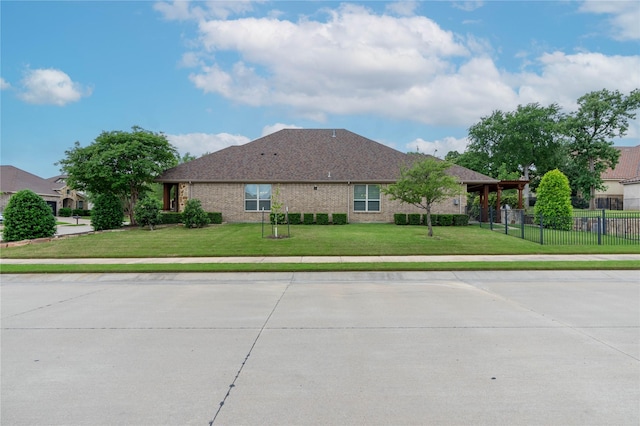 3017 Bella Lago Dr, Denton, TX 76210 - exterior space with fence and a front yard