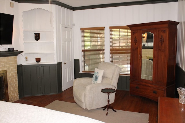 423 S O Connor Rd, Irving, TX 75060 - bedroom with wood finished floors and a fireplace