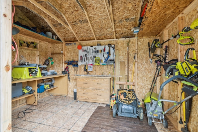view of storage area