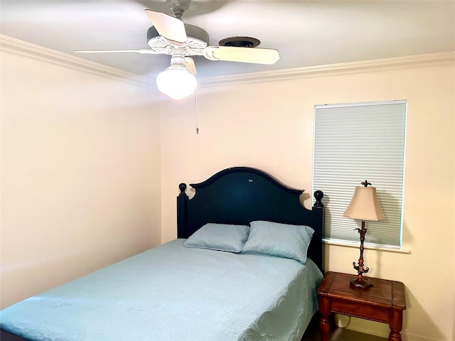 6114 Verona Ln, Shreveport, LA 71105 - bedroom with ornamental molding and ceiling fan