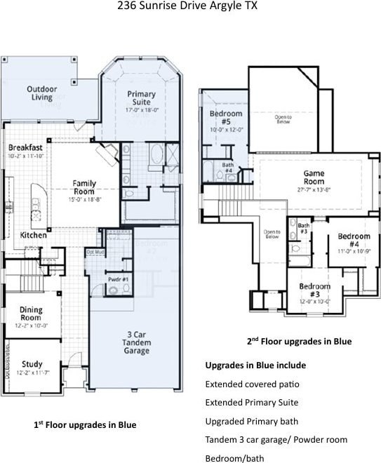 236 Sunrise Dr, Argyle, TX 76226 - floor plan / room layout