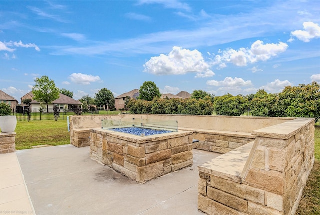794 Amherst Dr, Rockwall, TX 75087 - view of patio featuring a fire pit