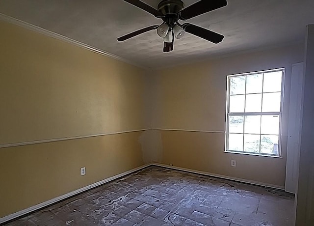 440 Wildwood Ln, Burleson, TX 76028 - empty room with ceiling fan and ornamental molding