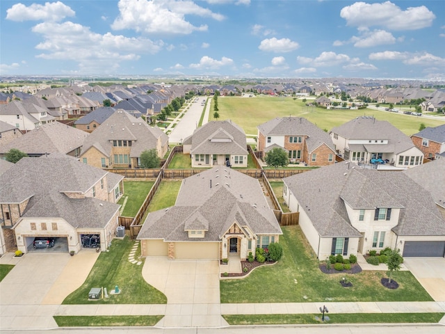 drone / aerial view with a residential view