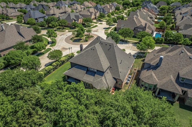 drone / aerial view with a residential view
