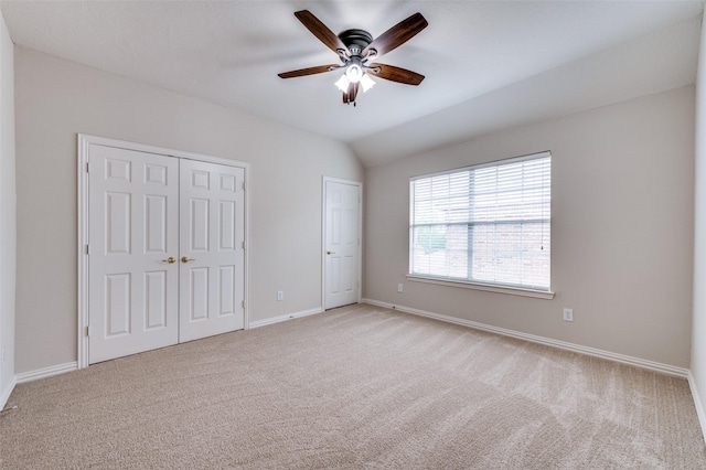 4465 Mira Vista Dr, Frisco, TX 75034 - unfurnished bedroom with carpet flooring, baseboards, vaulted ceiling, and a ceiling fan