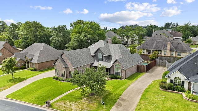 bird's eye view featuring a residential view