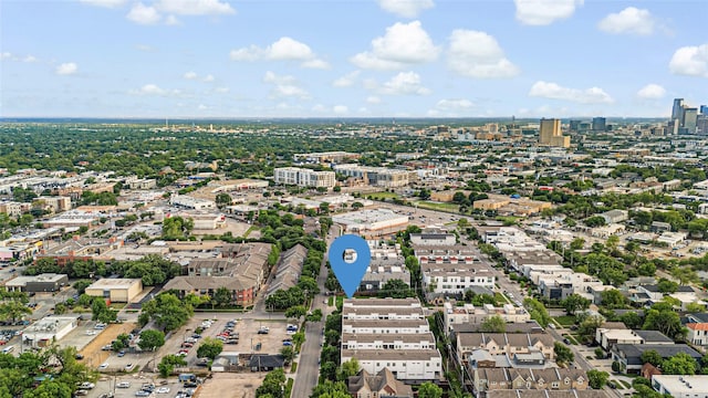 bird's eye view featuring a city view