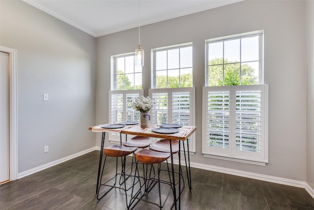 122 Forest Hills Cir, Gunter, TX 75058 - dining room featuring crown molding and baseboards
