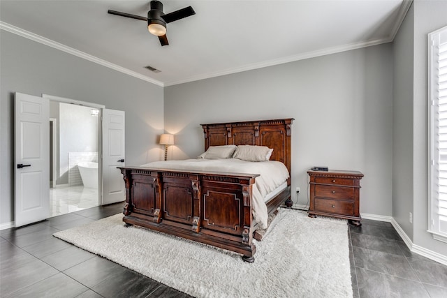 122 Forest Hills Cir, Gunter, TX 75058 - bedroom featuring baseboards, visible vents, and ornamental molding