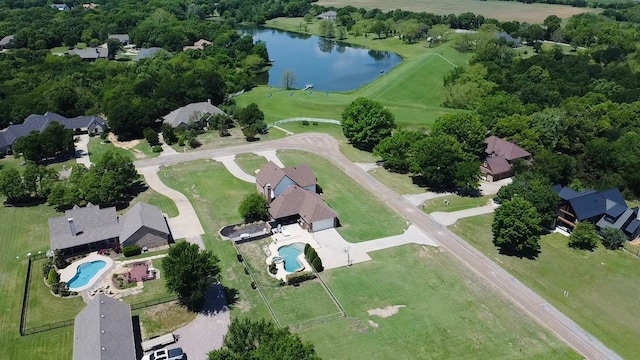 122 Forest Hills Cir, Gunter, TX 75058 - bird's eye view featuring a water view
