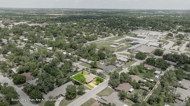 aerial view with a residential view