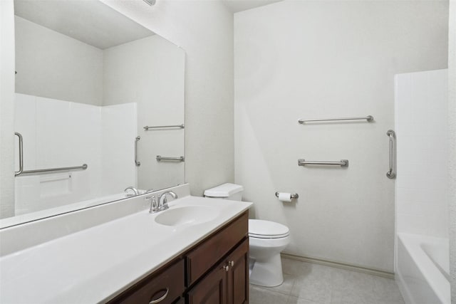 1441 Elkford Ln, Fort Worth, TX 76247 - full bath with toilet, vanity, and tile patterned flooring