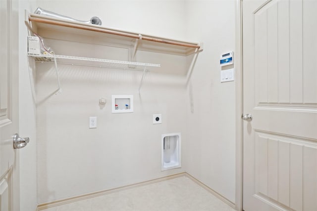 1441 Elkford Ln, Fort Worth, TX 76247 - washroom with electric dryer hookup, washer hookup, hookup for a gas dryer, and baseboards