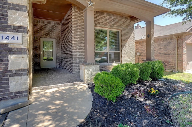 1441 Elkford Ln, Fort Worth, TX 76247 - doorway to property featuring brick siding