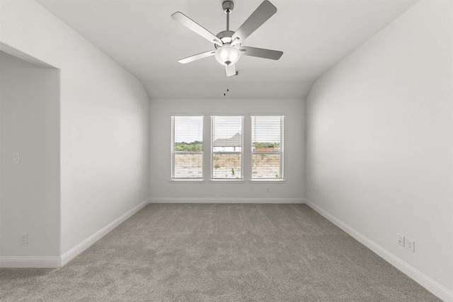 3505 Paintbrush Path, Melissa, TX 75454 - spare room featuring light colored carpet, baseboards, and ceiling fan
