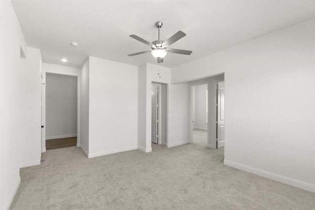 3505 Paintbrush Path, Melissa, TX 75454 - unfurnished bedroom with light colored carpet, baseboards, and a ceiling fan