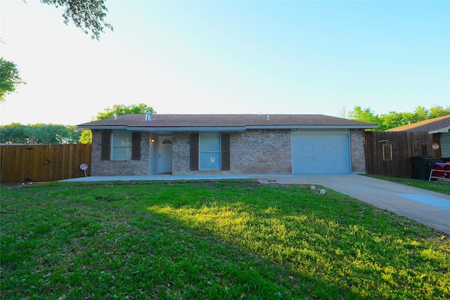 1121 Stone Trail Dr, Plano, TX 75023 - ranch-style home with driveway, an attached garage, and brick siding
