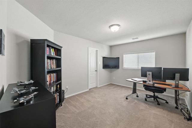 6309 Outrigger Rd, Fort Worth, TX 76179 - office space featuring light colored carpet, baseboards, and a textured ceiling