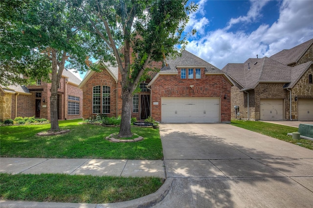 3509 New Castle Ct, Richardson, TX 75082 - traditional-style house featuring brick siding, driveway, and a front yard