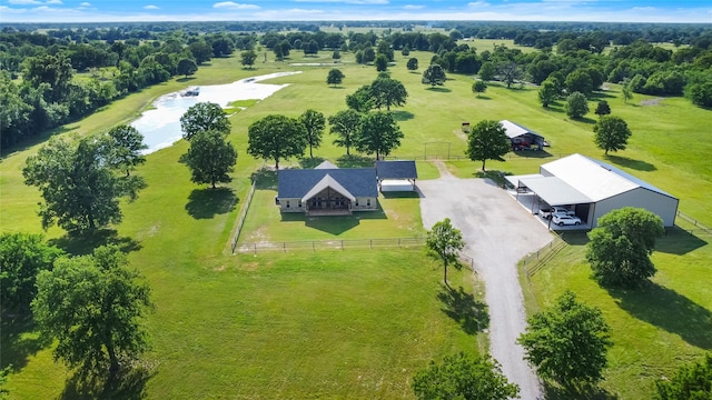 bird's eye view with a rural view