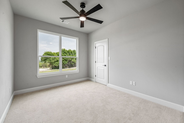 285 Lake Ridge Ct, Bluff Dale, TX 76433 - unfurnished room with baseboards, ceiling fan, and light colored carpet
