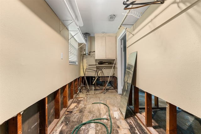 interior space featuring cream cabinets