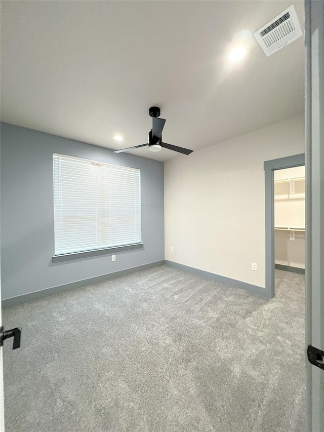 5008 San Marcos Dr, Granbury, TX 76048 - carpeted spare room featuring a ceiling fan, baseboards, and recessed lighting