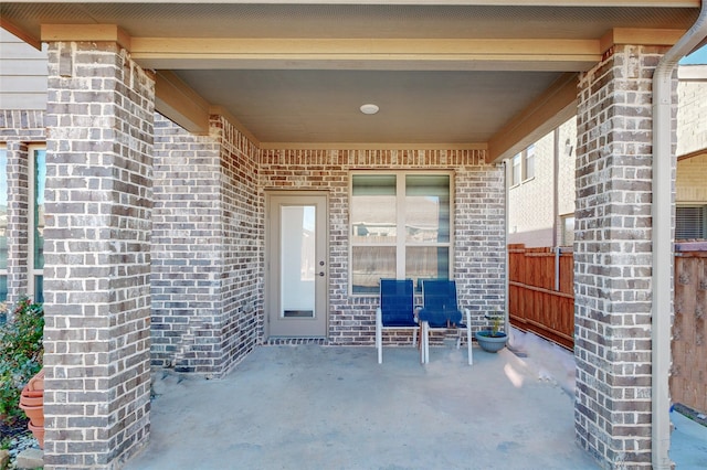 view of patio with fence