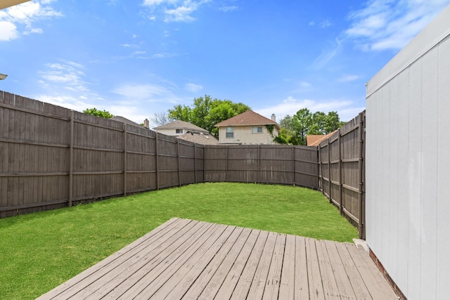 1308 Wheatfield Dr, Mesquite, TX 75149 - wooden deck with a fenced backyard and a yard