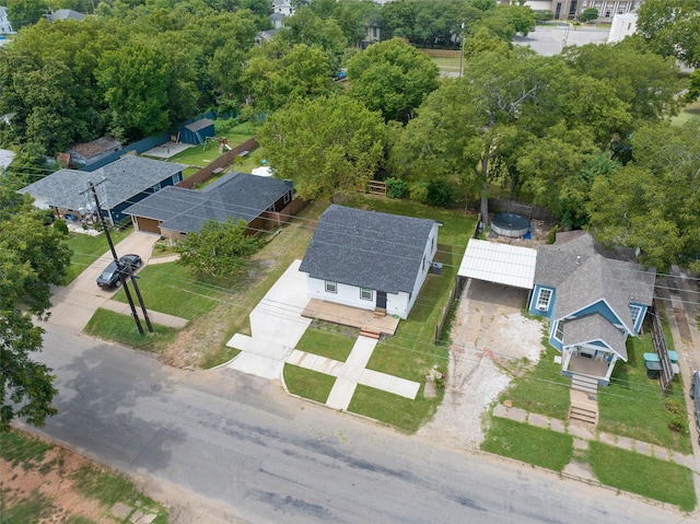 aerial view with a residential view