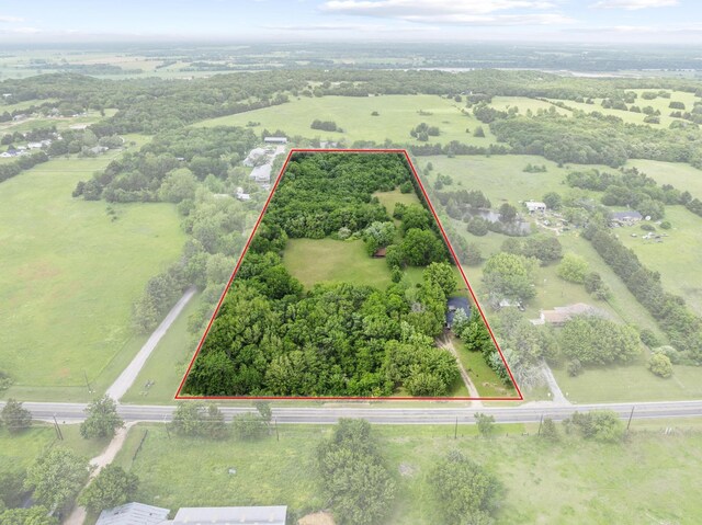 bird's eye view featuring a rural view