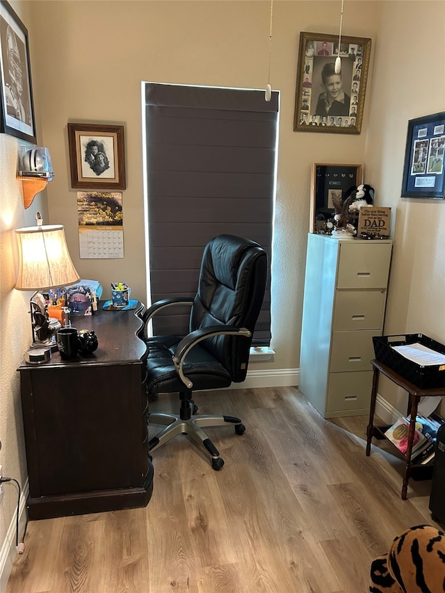 540 Islet Dr, Runaway Bay, TX 76426 - home office with wood finished floors and baseboards
