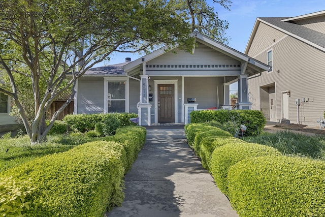 view of front of property with a porch