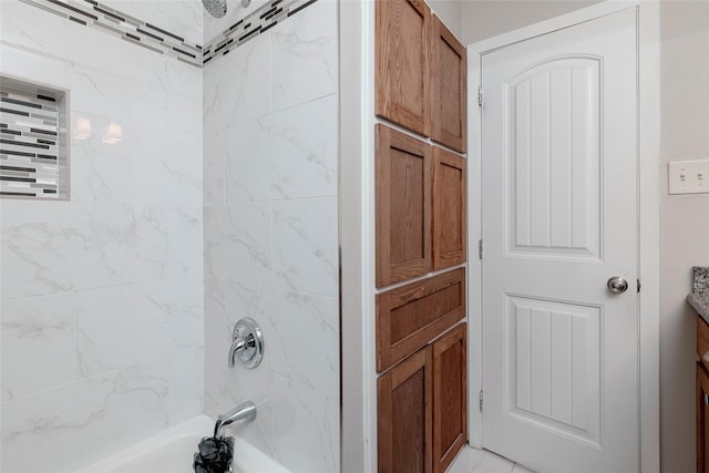 bathroom featuring bathtub / shower combination
