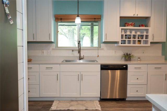 1980 SE County Road 3310th Rd, Kerens, TX 75144 - kitchen with a sink, light countertops, decorative backsplash, and dishwasher