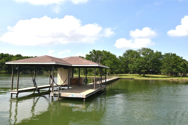 1980 SE County Road 3310th Rd, Kerens, TX 75144 - view of dock featuring boat lift and a water view