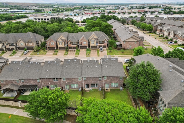 drone / aerial view with a residential view