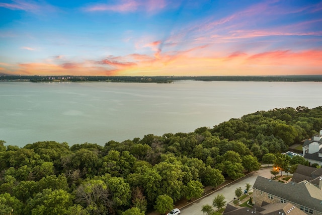 2800 Lakeside Pkwy Unit 1003, Flower Mound, TX 75022 - drone / aerial view featuring a water view and a wooded view