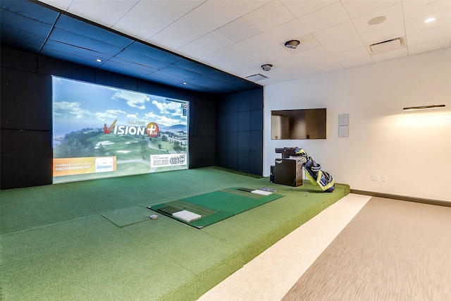 2800 Lakeside Pkwy Unit 1003, Flower Mound, TX 75022 - game room featuring carpet flooring and golf simulator