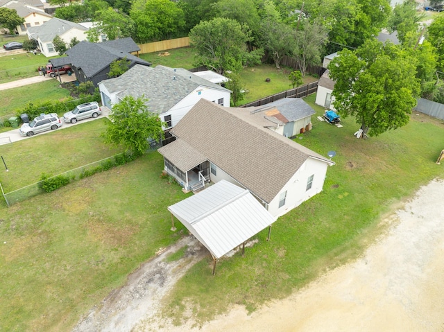 bird's eye view with a residential view
