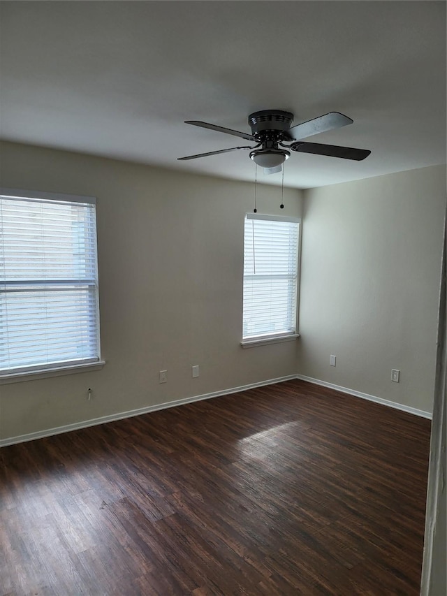 7030 Fair Oaks Ave Unit 111, Dallas, TX 75231 - empty room with baseboards, ceiling fan, and wood finished floors